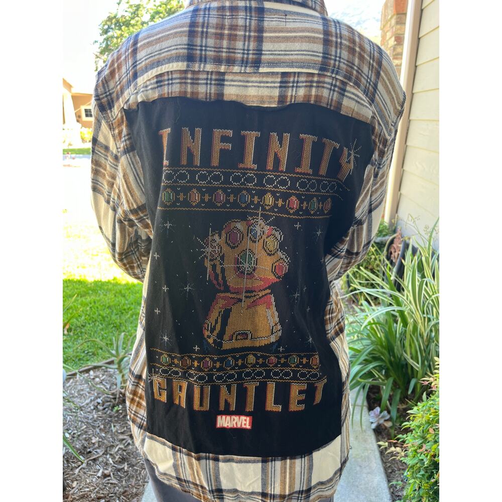 Infinity Stones Guardians of the Galaxy Flannel Shirt size M